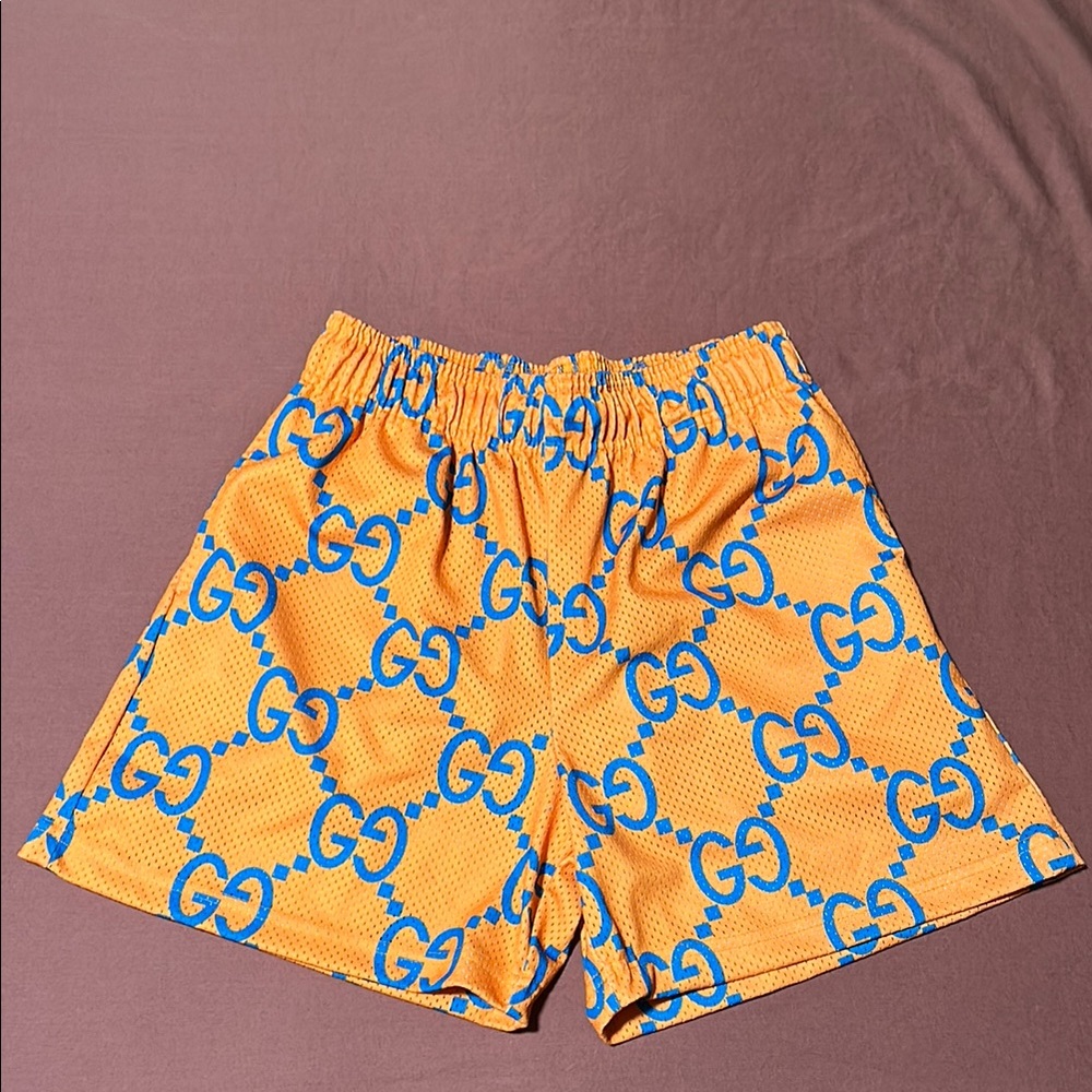 Gucci Orange and Blue Unisex Shorts